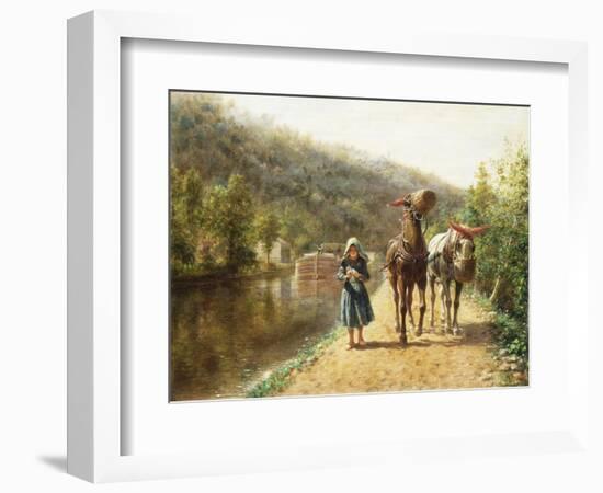 On the Towpath-Edward Lamson Henry-Framed Giclee Print