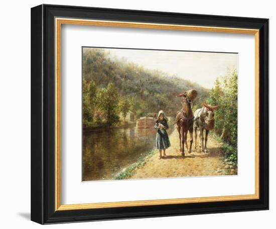 On the Towpath-Edward Lamson Henry-Framed Giclee Print