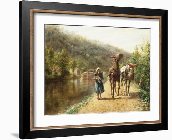 On the Towpath-Edward Lamson Henry-Framed Giclee Print