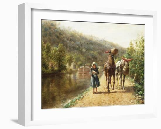 On the Towpath-Edward Lamson Henry-Framed Giclee Print