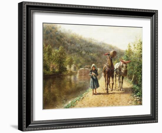 On the Towpath-Edward Lamson Henry-Framed Giclee Print