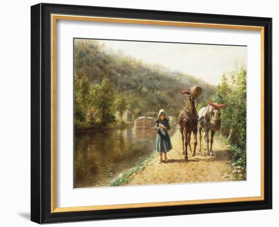 On the Towpath-Edward Lamson Henry-Framed Giclee Print