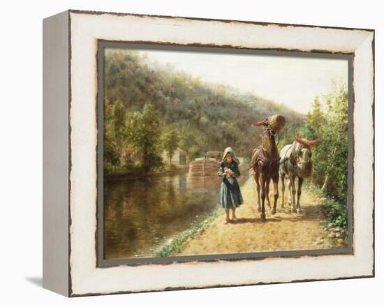 On the Towpath-Edward Lamson Henry-Framed Premier Image Canvas