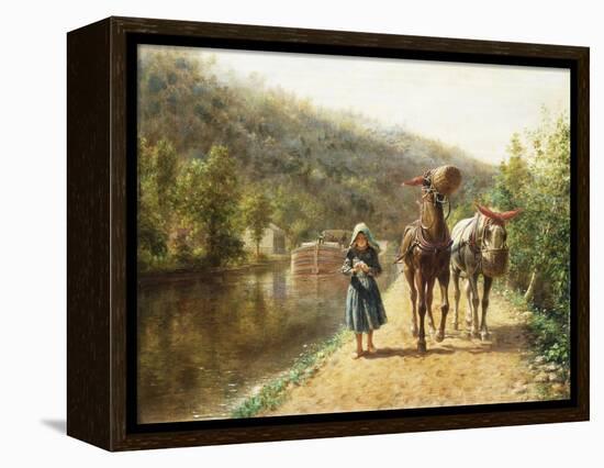 On the Towpath-Edward Lamson Henry-Framed Premier Image Canvas