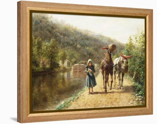 On the Towpath-Edward Lamson Henry-Framed Premier Image Canvas