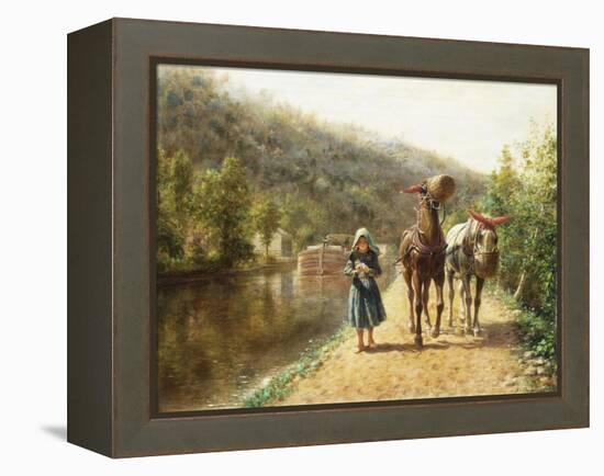 On the Towpath-Edward Lamson Henry-Framed Premier Image Canvas