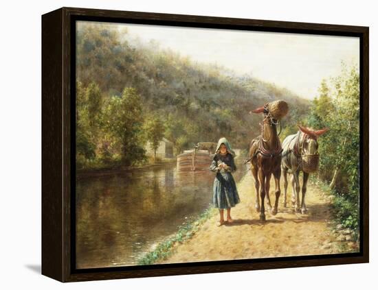 On the Towpath-Edward Lamson Henry-Framed Premier Image Canvas