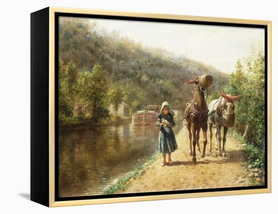 On the Towpath-Edward Lamson Henry-Framed Premier Image Canvas