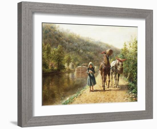 On the Towpath-Henry Edward Lamson-Framed Giclee Print