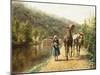 On the Towpath-Henry Edward Lamson-Mounted Giclee Print