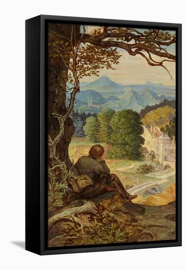 On the Tramp, around 1860-Moritz Von Schwind-Framed Premier Image Canvas