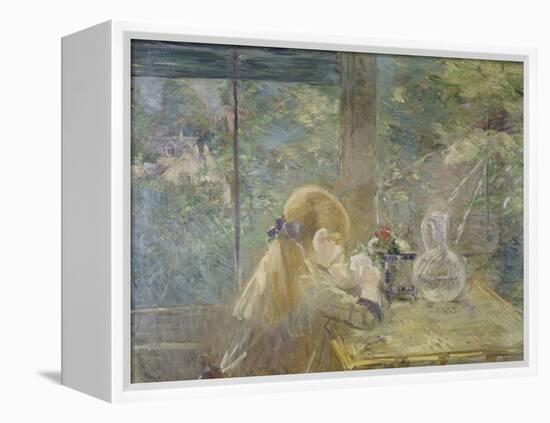 On the Veranda, 1884-Berthe Morisot-Framed Premier Image Canvas