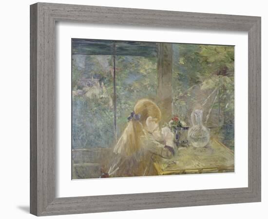 On the Veranda, 1884-Berthe Morisot-Framed Giclee Print