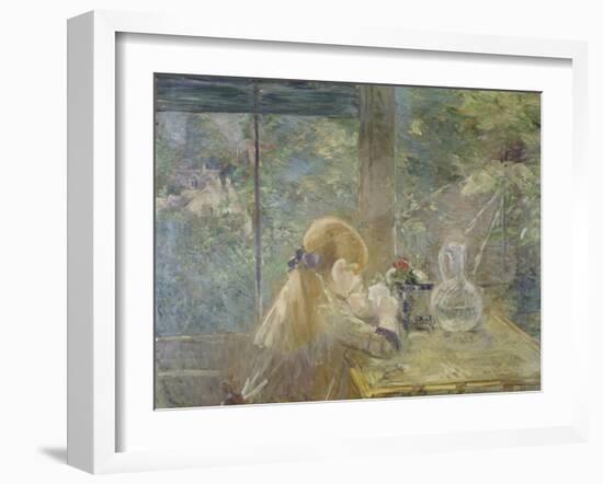 On the Veranda, 1884-Berthe Morisot-Framed Giclee Print