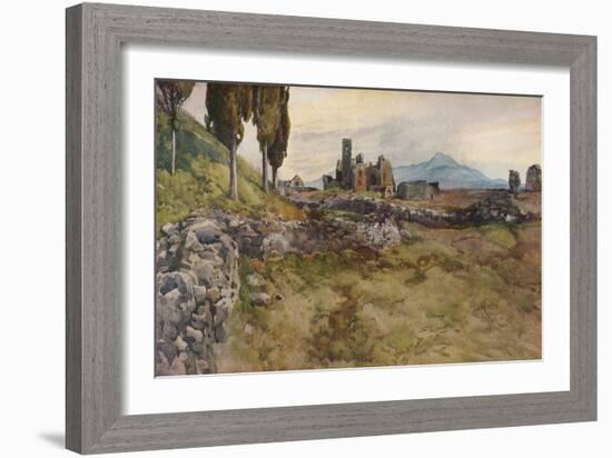 'On the Via Appia', c19th century-Onorato Carlandi-Framed Giclee Print