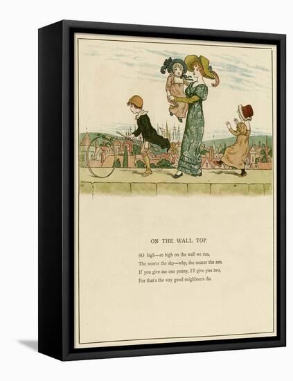 On the Wall Top-Kate Greenaway-Framed Stretched Canvas