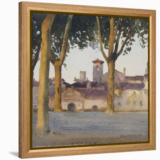 On the Walls, Lucca, c.1923-Henry H. Bulman-Framed Premier Image Canvas