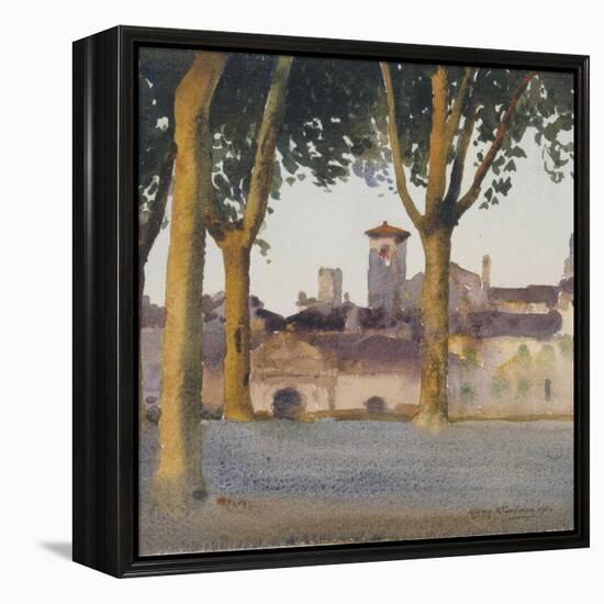 On the Walls, Lucca, c.1923-Henry H. Bulman-Framed Premier Image Canvas