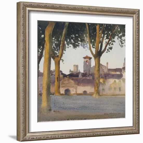 On the Walls, Lucca, c.1923-Henry H. Bulman-Framed Giclee Print