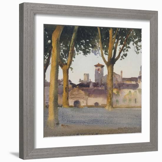 On the Walls, Lucca, c.1923-Henry H. Bulman-Framed Giclee Print