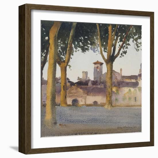 On the Walls, Lucca, c.1923-Henry H. Bulman-Framed Giclee Print