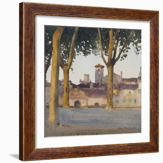 On the Walls, Lucca, c.1923-Henry H. Bulman-Framed Giclee Print