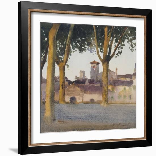 On the Walls, Lucca, c.1923-Henry H. Bulman-Framed Giclee Print