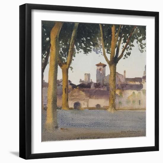 On the Walls, Lucca, c.1923-Henry H. Bulman-Framed Giclee Print