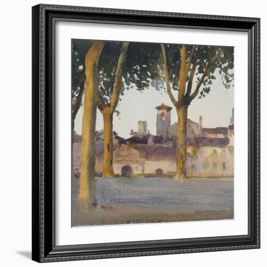 On the Walls, Lucca, c.1923-Henry H. Bulman-Framed Giclee Print