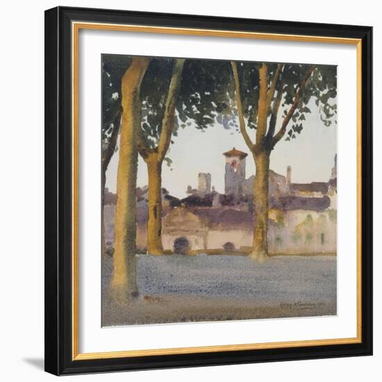 On the Walls, Lucca, c.1923-Henry H. Bulman-Framed Giclee Print