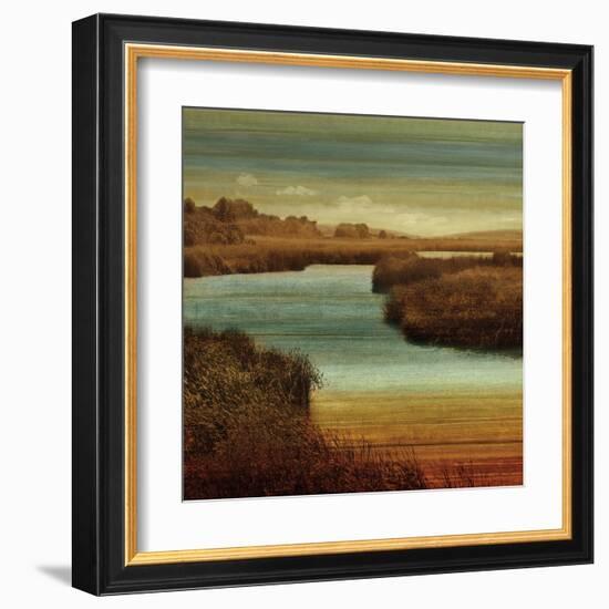 On The Water II-John Seba-Framed Art Print