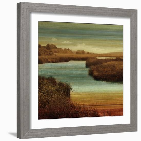 On The Water II-John Seba-Framed Art Print