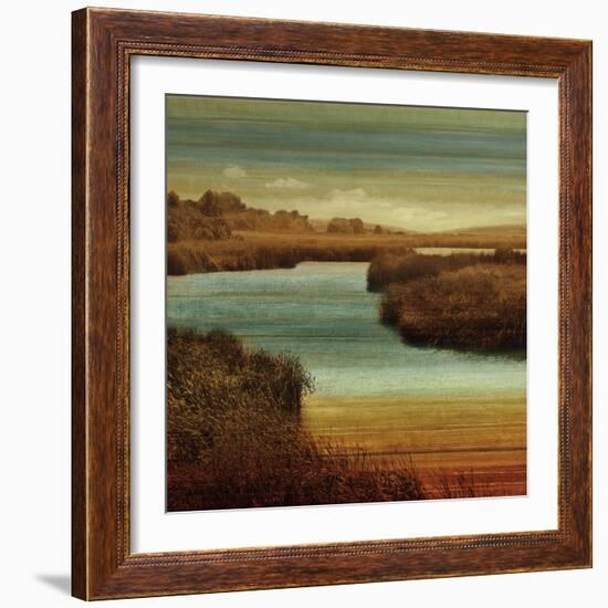 On The Water II-John Seba-Framed Art Print