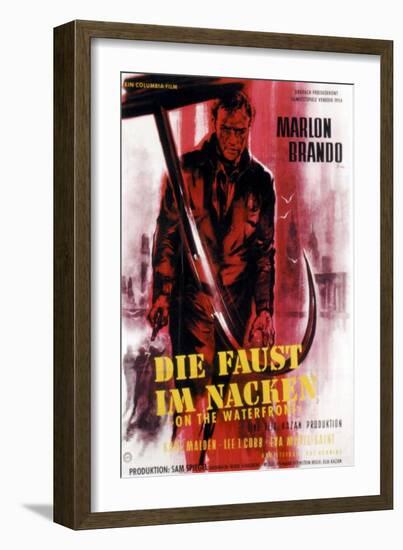 On the Waterfront, German Movie Poster, 1954-null-Framed Art Print