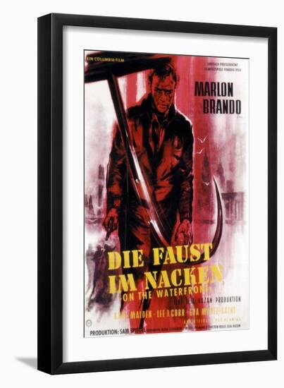 On the Waterfront, German Movie Poster, 1954-null-Framed Art Print