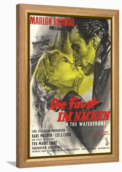 On the Waterfront, German Movie Poster, 1954-null-Framed Stretched Canvas