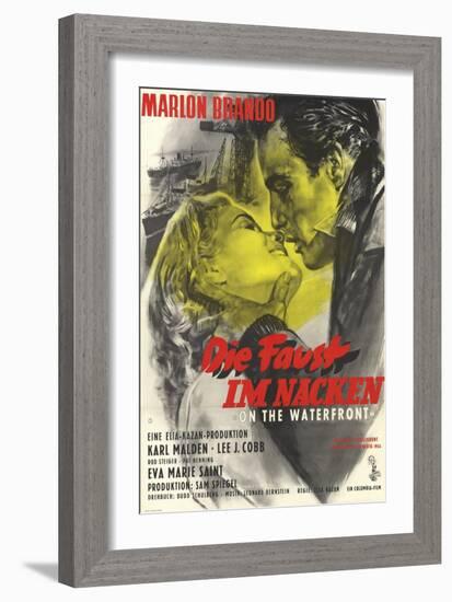 On the Waterfront, German Movie Poster, 1954-null-Framed Art Print