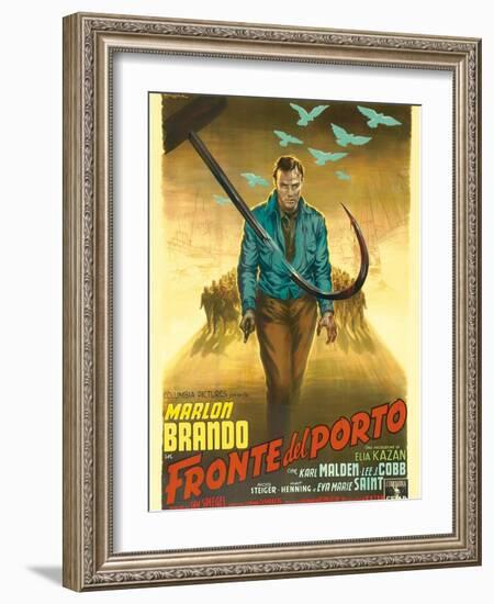 On the Waterfront, Italian Movie Poster, 1954-null-Framed Art Print