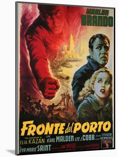 On the Waterfront, Italian Movie Poster, 1954-null-Mounted Art Print
