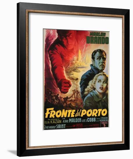 On the Waterfront, Italian Movie Poster, 1954-null-Framed Art Print