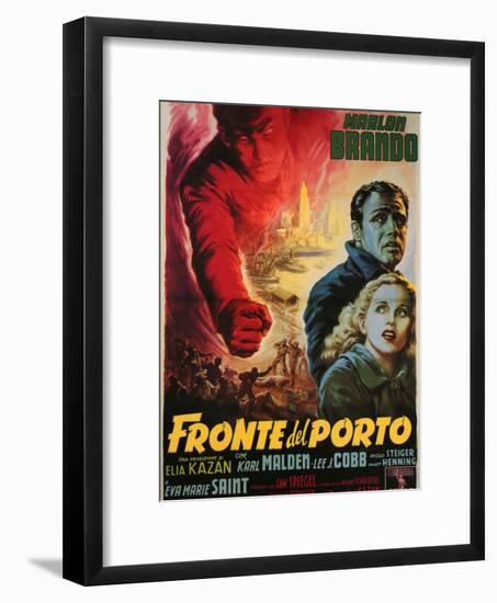 On the Waterfront, Italian Movie Poster, 1954-null-Framed Art Print