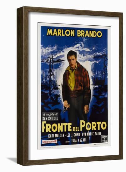 On the Waterfront, Italian Movie Poster, 1954-null-Framed Art Print