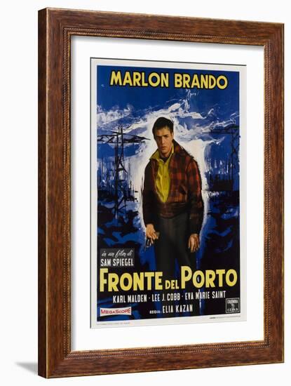 On the Waterfront, Italian Movie Poster, 1954-null-Framed Art Print