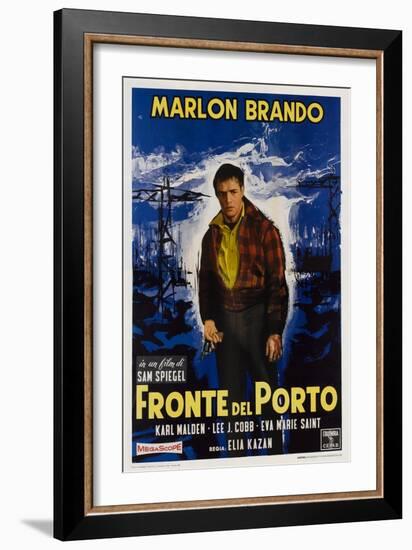 On the Waterfront, Italian Movie Poster, 1954-null-Framed Art Print