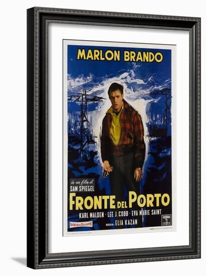 On the Waterfront, Italian Movie Poster, 1954-null-Framed Art Print