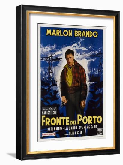 On the Waterfront, Italian Movie Poster, 1954-null-Framed Art Print