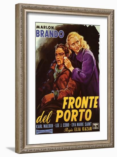 On the Waterfront, Italian Movie Poster, 1954-null-Framed Art Print