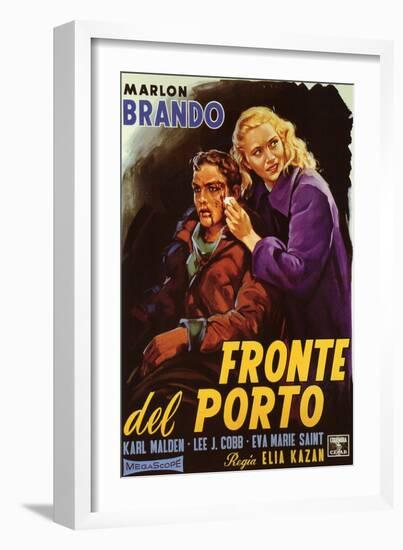 On the Waterfront, Italian Movie Poster, 1954-null-Framed Art Print