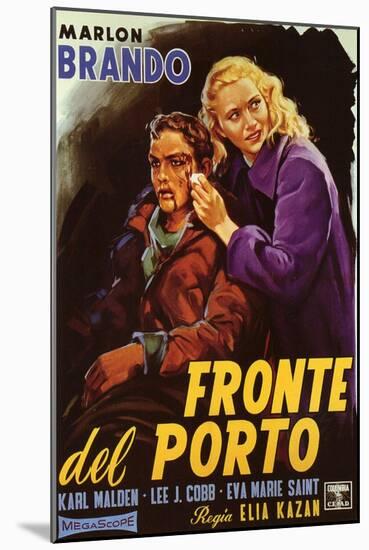 On the Waterfront, Italian Movie Poster, 1954-null-Mounted Art Print