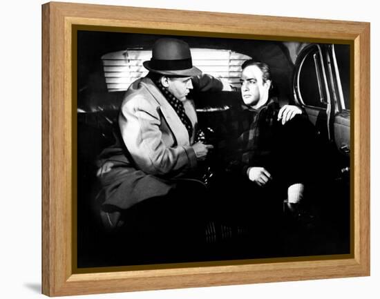 On The Waterfront, Rod Steiger, Marlon Brando, 1954-null-Framed Stretched Canvas